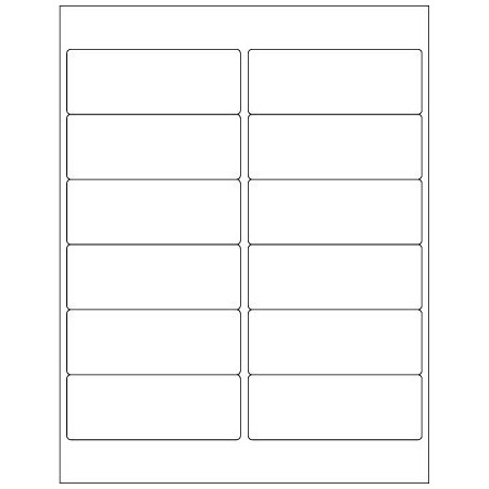 Bsc Preferred 4 x 1-1/2'' White Rectangle Laser Labels, 1200PK BUY00025197